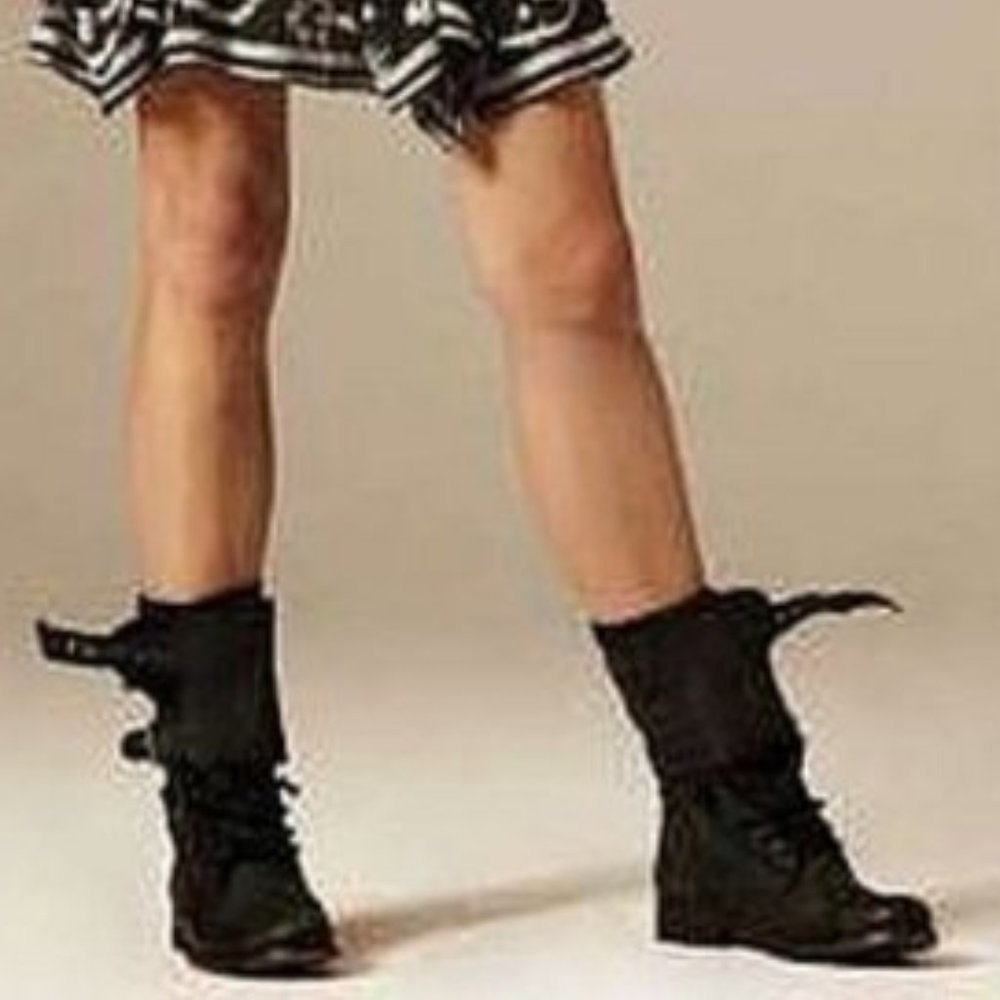 AllSaints Black Damisi Boots Ankle Edgy Moto Leather 39